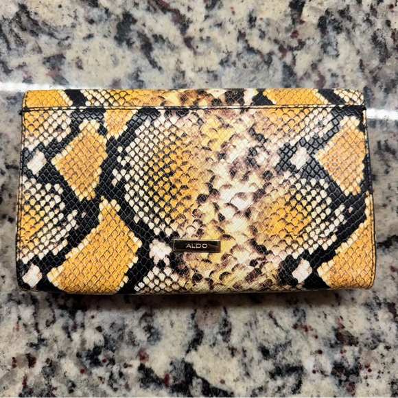 ALDO Yellow Snake Print Women's Heels & Matching Crossbody Bag - Picture 10 of 11